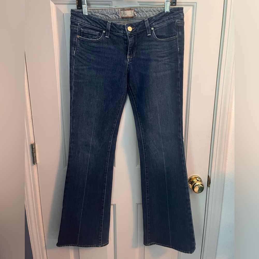 Paige Denim Medium Wash Flare Jeans